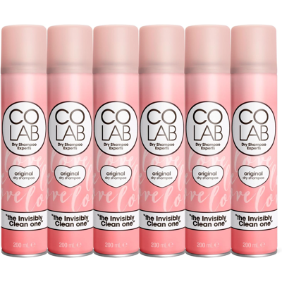 Slg Brands Colab Dry Shampoo, Original, 200ml, Pack Of 6 - No Fuss, All Hair Types, Fresh S Slg Brands Colab Dry Shampoo, Original, 200ml, Pack Of 6 - No Fuss, All Hair Types, Fresh S