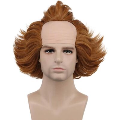 Karlery Short Fluffy Brown Curly Horror Wig Halloween Cosplay Wig For Costume A Karlery Short Fluffy Brown Curly Horror Wig Halloween Cosplay Wig For Costume A