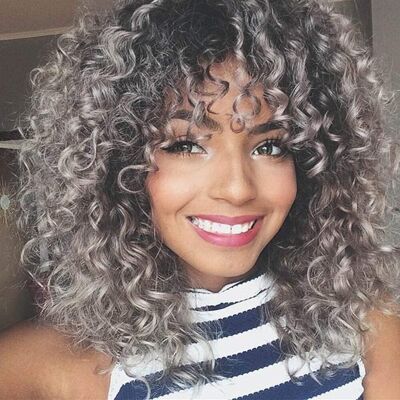 Jodiss Short Curly Grey Wig Afro Kinky Wigs For Black Women Synthetic Heat Resi Jodiss Short Curly Grey Wig Afro Kinky Wigs For Black Women Synthetic Heat Resi