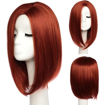 Essiontech Short Middle Part Bob Copper Red Wigs For Women Neck Length Full Wig Natural Ho Essiontech Short Middle Part Bob Copper Red Wigs For Women Neck Length Full Wig Natural Ho
