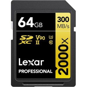 Lexar Professional 2000x Sd Card 64gb, Sdxc Uhs-Ii Memory Card, Up To 300mb/s Re Lexar Professional 2000x Sd Card 64gb, Sdxc Uhs-Ii Memory Card, Up To 300mb/s Re