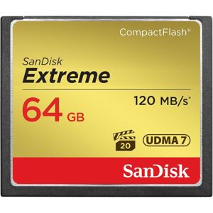 Sandisk Extreme 64 Gb 120 Mb/s Compactflash Memory Card -Gold/red Sandisk Extreme 64 Gb 120 Mb/s Compactflash Memory Card -Gold/red