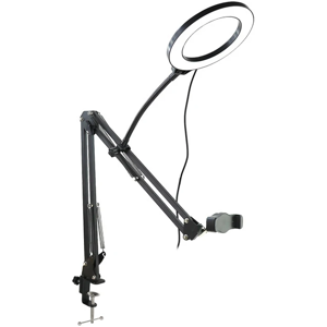 Overhead Tripod For Phone With Ring Light Desktop Cellphone Bracket For Video Sh Overhead Tripod For Phone With Ring Light Desktop Cellphone Bracket For Video Sh
