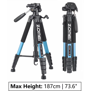 Does Not Apply 187cm/73.6in Tall Aluminum Alloy Portable Tripod For Camera Dslr Canon Nikon, 3 Does Not Apply 187cm/73.6in Tall Aluminum Alloy Portable Tripod For Camera Dslr Canon Nikon, 3