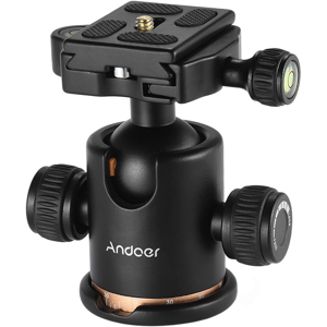 Andoer Camera Tripod Ball Head Ballhead With 1/4 Quick Release Plate, Max. Load Andoer Camera Tripod Ball Head Ballhead With 1/4 Quick Release Plate, Max. Load