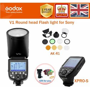 Uk Godox V1s Ttl Hss Speedlite Flash +ak-R1 Accessories+xpro-S Trigger For Sony Uk Godox V1s Ttl Hss Speedlite Flash +ak-R1 Accessories+xpro-S Trigger For Sony