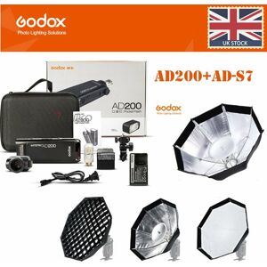 Godox 2.4g Ttl Hss Ad200 Proket Flash Light+ Free Ad-S7 Multifunctional Softbox Godox 2.4g Ttl Hss Ad200 Proket Flash Light+ Free Ad-S7 Multifunctional Softbox