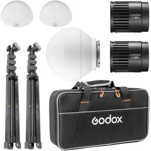 Godox Lc30bi Led Lighting Table-Top Twin Kit - 38w, 3200k-6500k, Cri ≈95, Tlci ≈96 Godox Lc30bi Led Lighting Table-Top Twin Kit - 38w, 3200k-6500k, Cri ≈95, Tlci ≈96