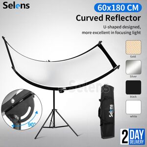 Selens 23"X 70" U-Shape Curved Light Reflector Lighting Diffuser 2m Stand Photo Studio Selens 23"X 70" U-Shape Curved Light Reflector Lighting Diffuser 2m Stand Photo Studio