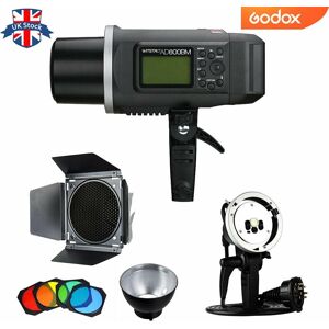 Uk Godox Ad600bm 600w 1 / 8000s 2.4g Studio Flash+bd-04 Barn Door+ad-H600b Head Uk Godox Ad600bm 600w 1 / 8000s 2.4g Studio Flash+bd-04 Barn Door+ad-H600b Head