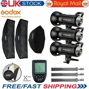 Uk 1200w 3* Godox Sk400ii 400w 2.4g Studio Flash Strobe Light Head Wedding Kit Uk 1200w 3* Godox Sk400ii 400w 2.4g Studio Flash Strobe Light Head Wedding Kit