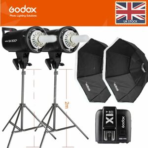 2*godox Sk300ii Studio Flash+95cm Softbox With Bowens Mount+light Stand +x1t Kit 2*godox Sk300ii Studio Flash+95cm Softbox With Bowens Mount+light Stand +x1t Kit
