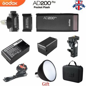 Uk Godox Ad200pro 200ws Two Head Ttl 1/8000 Hss Pocket Flash For Wendding Studio Uk Godox Ad200pro 200ws Two Head Ttl 1/8000 Hss Pocket Flash For Wendding Studio