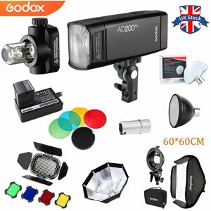 Godox Ad200pro Ttl 2.4g Outdoor Flash+bd-07 Barn Door+60*60cm Softbox+ad-S Annex Godox Ad200pro Ttl 2.4g Outdoor Flash+bd-07 Barn Door+60*60cm Softbox+ad-S Annex