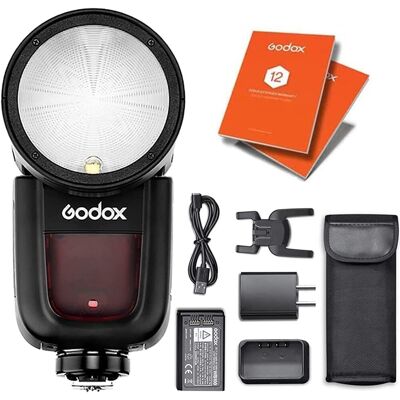 Godox V1s V1-S Round Camera Flash Speedlite Ttl Hss Rechargable Battery For Sony Godox V1s V1-S Round Camera Flash Speedlite Ttl Hss Rechargable Battery For Sony