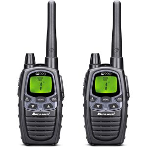 Pair Walkie Talkie Midland G7 Pro Black With Dual Charger Pair Walkie Talkie Midland G7 Pro Black With Dual Charger