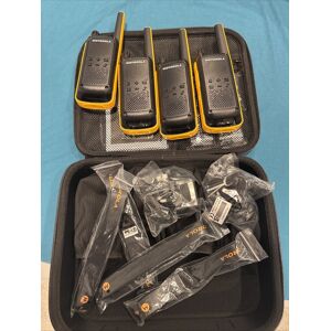Motorola T82 Talkabout Extreme Walkie-Talkie 4 Pieces - Black/yellow Quad Pack Motorola T82 Talkabout Extreme Walkie-Talkie 4 Pieces - Black/yellow Quad Pack