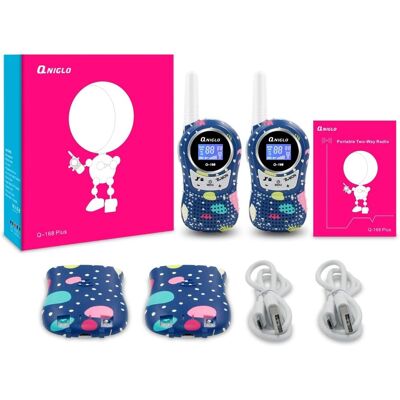 Does Not Apply Qniglo Rechargeable Kids Walkie Talkies 8 Channels 2 Mile Range Voice Activated Does Not Apply Qniglo Rechargeable Kids Walkie Talkies 8 Channels 2 Mile Range Voice Activated