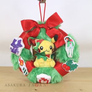 Pokemon Center Original 2022 Christmas Toy Factory Plush Doll Pikachu Wreath Pokemon Center Original 2022 Christmas Toy Factory Plush Doll Pikachu Wreath