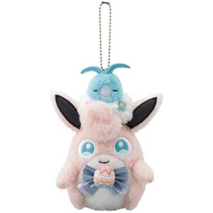 Pokémon Center Pokemon Center Original Botanical Easter Wigglytuff &swablu Plush Key Chain Pokémon Center Pokemon Center Original Botanical Easter Wigglytuff &swablu Plush Key Chain