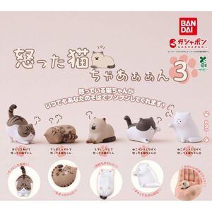 Bandai Angry Cat 3 Complete Set Figure Capsule Toy Japan Official Bandai Angry Cat 3 Complete Set Figure Capsule Toy Japan Official