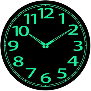 Sodial 3x(Wooden Glow In The Dark Clock, 12 Inch Silent Non-Ticking,3880 Sodial 3x(Wooden Glow In The Dark Clock, 12 Inch Silent Non-Ticking,3880