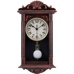 Jomparis Pendulum Wall Clock Retro Quartz Decorative Wall Clock For Living Room, Jomparis Pendulum Wall Clock Retro Quartz Decorative Wall Clock For Living Room,