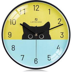 Lafocuse 12 Inch Silent Non Ticking Black Cat Wall Clock For Living Room Modern Lafocuse 12 Inch Silent Non Ticking Black Cat Wall Clock For Living Room Modern