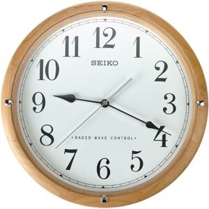 Seiko Qxr303z Radio Controlled Wooden Wall Clock Seiko Qxr303z Radio Controlled Wooden Wall Clock
