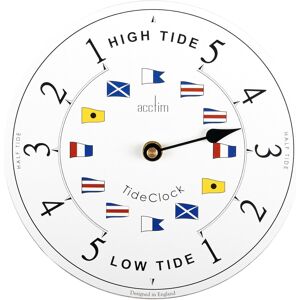 Acctim Ryde Tidal Wall Clock High & Low Tide White 20cm Acctim Ryde Tidal Wall Clock High & Low Tide White 20cm