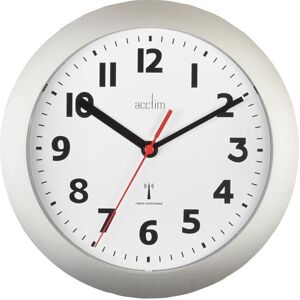 Acctim - Parona 23cm Radio Controlled Analogue Wall Clock - Silver Acctim - Parona 23cm Radio Controlled Analogue Wall Clock - Silver