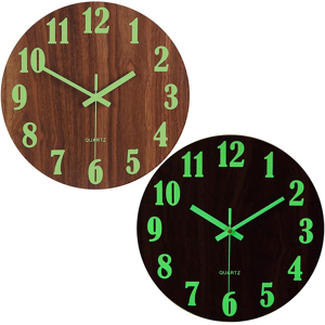 Does Not Apply 30cm/12inch Luminous Wooden Wall Clock With Night Light, Silent Non-Ticking Mode Does Not Apply 30cm/12inch Luminous Wooden Wall Clock With Night Light, Silent Non-Ticking Mode