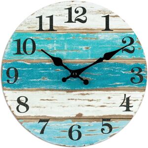 Sodial 3x(Wall Clock-Beach Themed Wall Clocks Battery Operated Silent Non-Ticking9088 Sodial 3x(Wall Clock-Beach Themed Wall Clocks Battery Operated Silent Non-Ticking9088