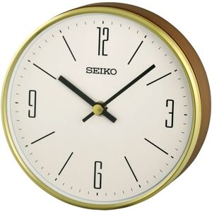 Seiko Table Clock Wood/gold Colored Qxg158g Seiko Table Clock Wood/gold Colored Qxg158g