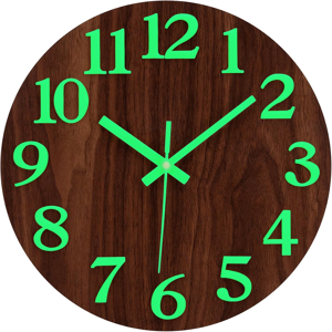 Does Not Apply Luminous Wall Clock 3d Numbers Glow In The Dark, Wooden Wall Clock Silent Wall C Does Not Apply Luminous Wall Clock 3d Numbers Glow In The Dark, Wooden Wall Clock Silent Wall C