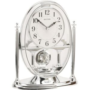 Rhythm Silver Oval Mantel Clock With Swarovski Crystals Crp609wr19 Rhythm Silver Oval Mantel Clock With Swarovski Crystals Crp609wr19