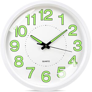 Luminous Wall Clock, 12 Inch Silent Non-Ticking Quartz Night Light Wall Clock Ro Luminous Wall Clock, 12 Inch Silent Non-Ticking Quartz Night Light Wall Clock Ro