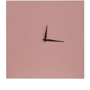 Beliani Pink Square Wall Clock - Modern Minimalist Home Decor Beliani Pink Square Wall Clock - Modern Minimalist Home Decor