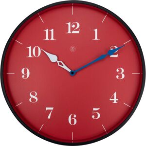 Nextime Nxt - Wall Clock - Ø 40 Cm - Plastic - Red - 'Arthur' Nextime Nxt - Wall Clock - Ø 40 Cm - Plastic - Red - 'Arthur'