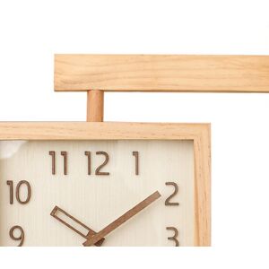 Wall Clock Simple Silent Square Double-Sided Clock Wooden Decorative Corner Wall Clock Simple Silent Square Double-Sided Clock Wooden Decorative Corner