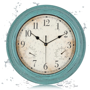 Does Not Apply Outdoor Garden Wall Clock, Waterproof Vintage Wall Clock With Thermometer And Hu Does Not Apply Outdoor Garden Wall Clock, Waterproof Vintage Wall Clock With Thermometer And Hu