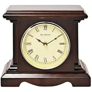 Wm. Widdop Widdop W3416 Square Dark Walnut Mantel Clock Wm. Widdop Widdop W3416 Square Dark Walnut Mantel Clock