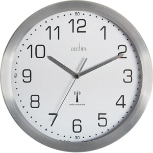Acctim 74337 Mason Radio Controlled Wall Clock, Silver Acctim 74337 Mason Radio Controlled Wall Clock, Silver