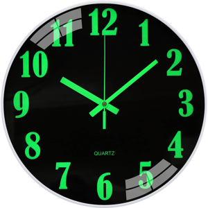 Does Not Apply 12inch Luminous Wall Clock Glow In The Dark, Silent Non-Ticking Round Wall Clock Does Not Apply 12inch Luminous Wall Clock Glow In The Dark, Silent Non-Ticking Round Wall Clock