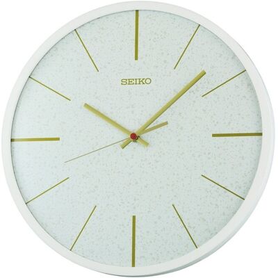 SEIKO Wall Clock - White - 33cm Diameter - Quartz - Living Room SEIKO Wall Clock - White - 33cm Diameter - Quartz - Living Room