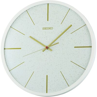 SEIKO Wall Clock - White - 33cm Diameter - Quartz - Living Room SEIKO Wall Clock - White - 33cm Diameter - Quartz - Living Room