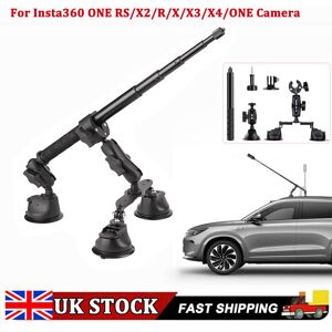 Suction Car Mount Kit With Selfie Stick For Insta360 One X4 X3 X2 Rs Dji Camera Suction Car Mount Kit With Selfie Stick For Insta360 One X4 X3 X2 Rs Dji Camera