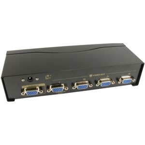 Cd Vga Signal Splitter Boost Box - 1 Computer To 4 X Monitor Screen Tv 4 Way Svga Cd Vga Signal Splitter Boost Box - 1 Computer To 4 X Monitor Screen Tv 4 Way Svga