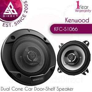 Kenwood Kfc-S1066 4" Dual Cone Car Door-Shelf Speaker│220w│flush Mount│4ω│black Kenwood Kfc-S1066 4" Dual Cone Car Door-Shelf Speaker│220w│flush Mount│4ω│black