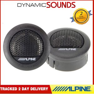Alpine Sxe-1006tw 1\" 3cm 280 Watts Car & Van Dome Tweeters Speaker Set Pair Alpine Sxe-1006tw 1\" 3cm 280 Watts Car & Van Dome Tweeters Speaker Set Pair